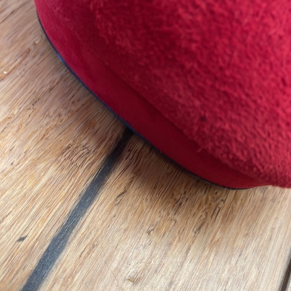 Diane Von Furstenberg crimson suede platform ankle shoes. Size 7B - Picture 5 of 13